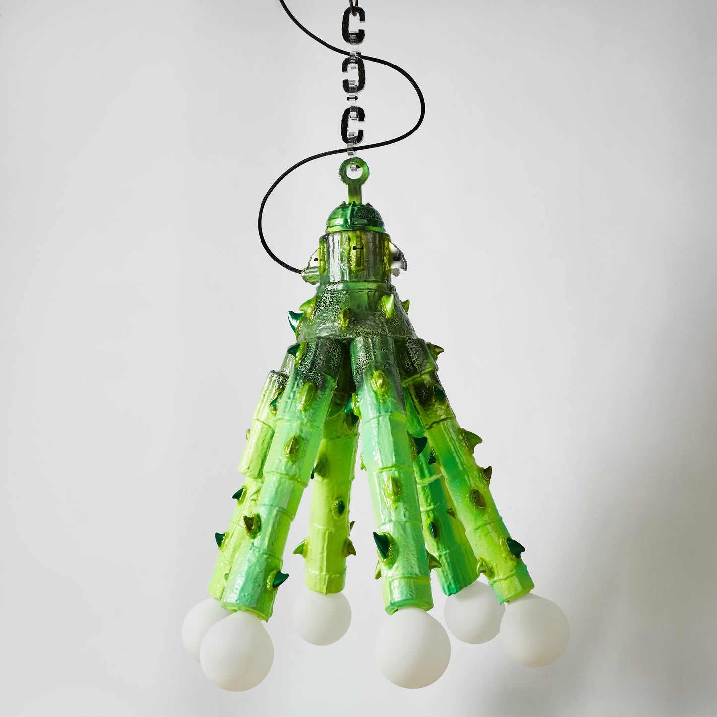 Acid resin chandelier by Jonatan Nilsson