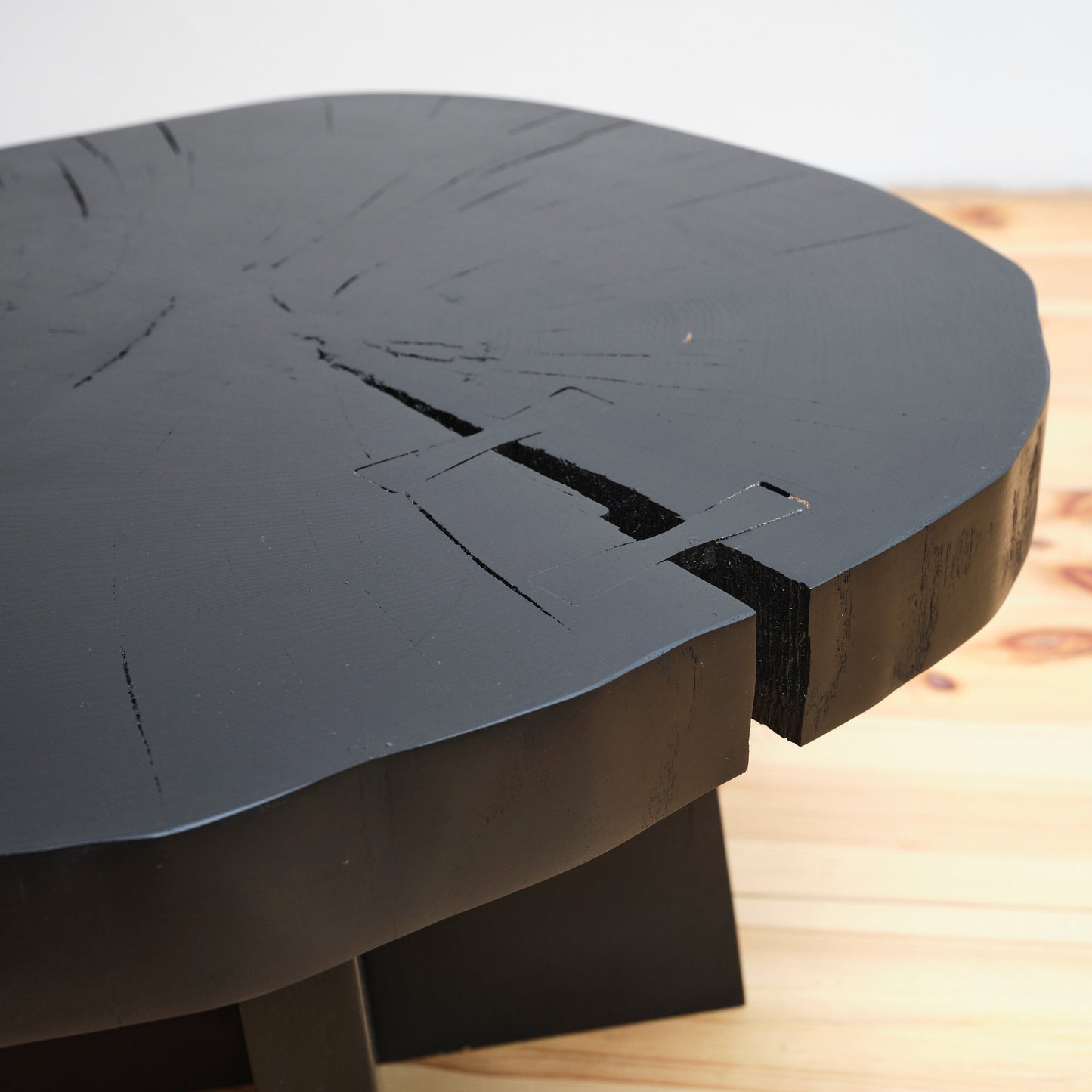 Black coffee table duo by Niklas Runesson