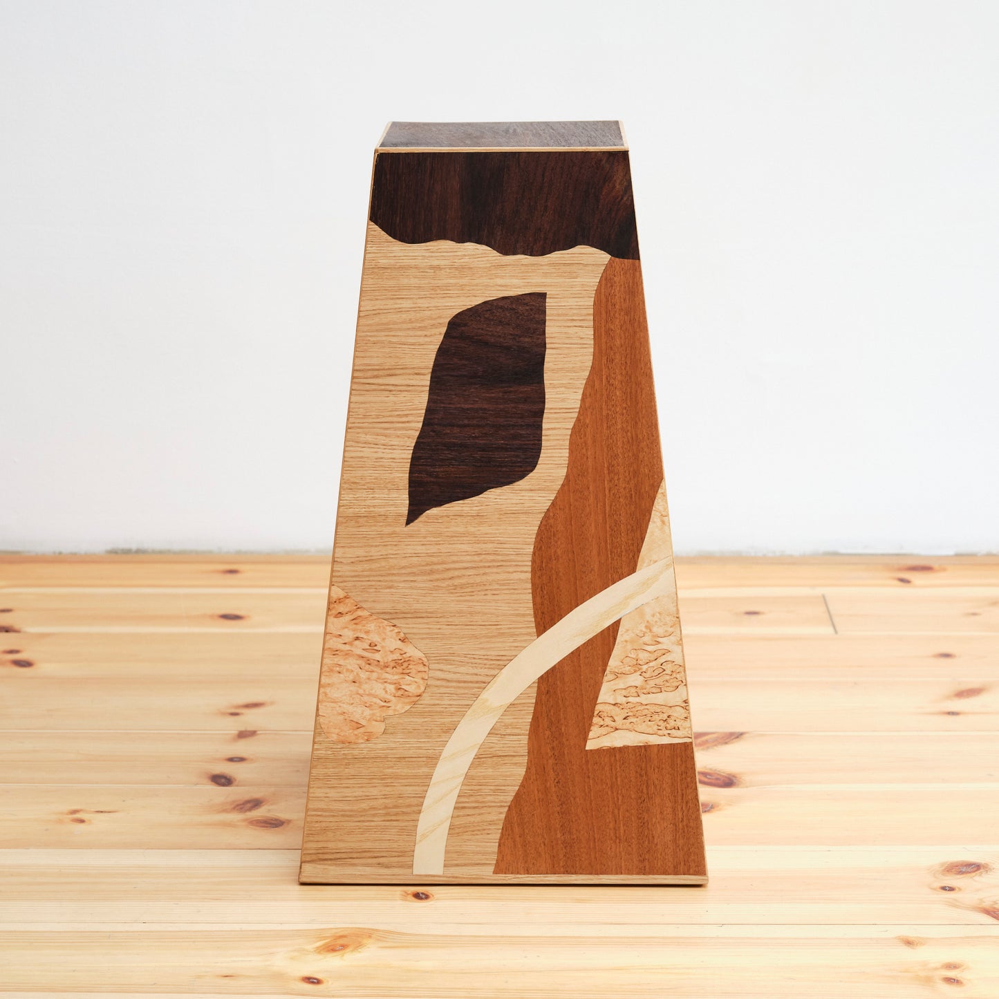 Intarsia pedestal by Carl Martinsson