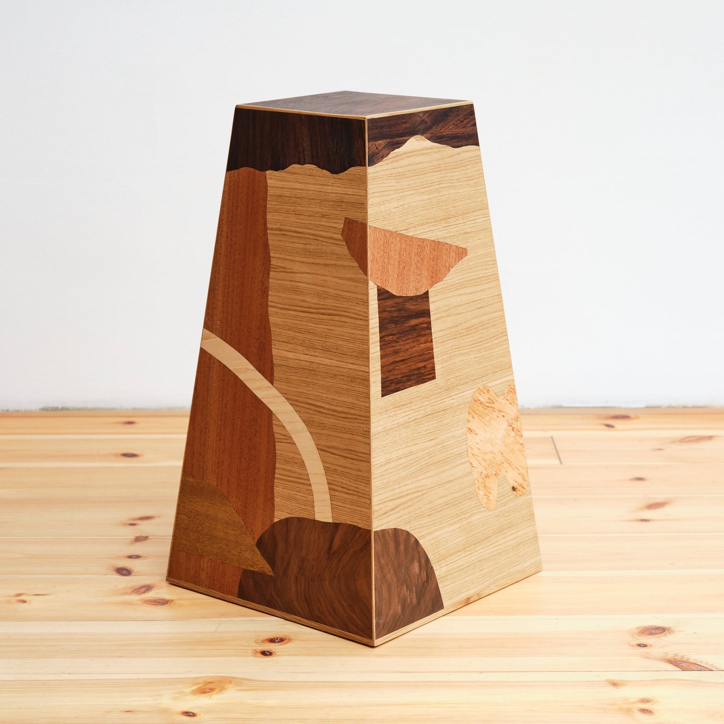 Intarsia pedestal by Carl Martinsson