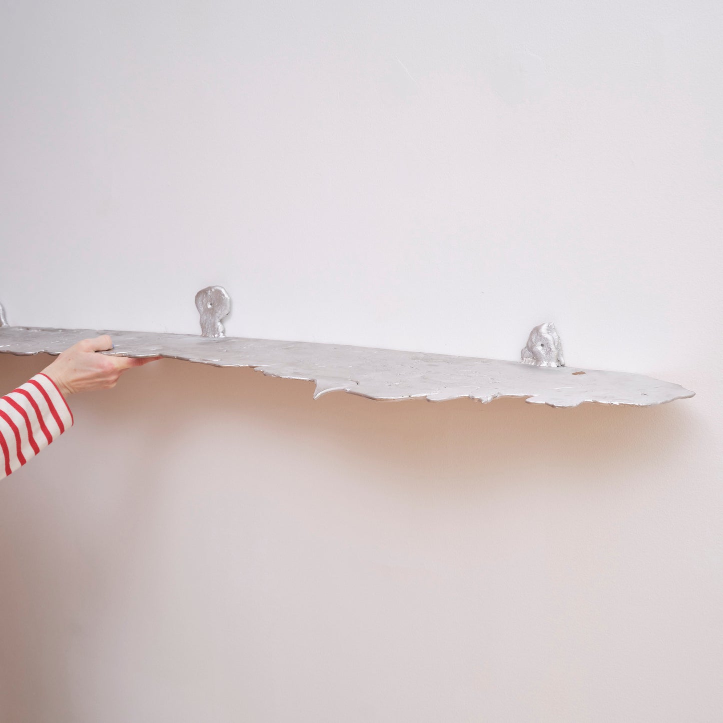 Aluminum wall shelf (XL) by Alfred Sahlén