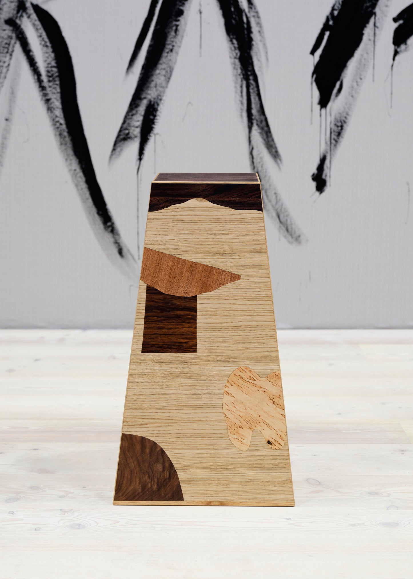 Intarsia pedestal by Carl Martinsson