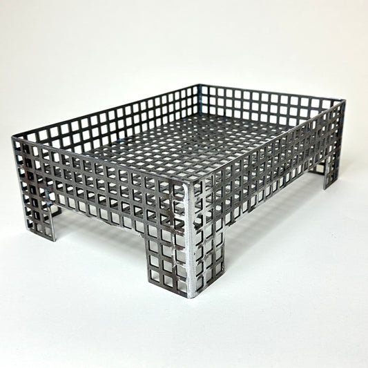 Steel grid letter holder by Lisa Reiser
