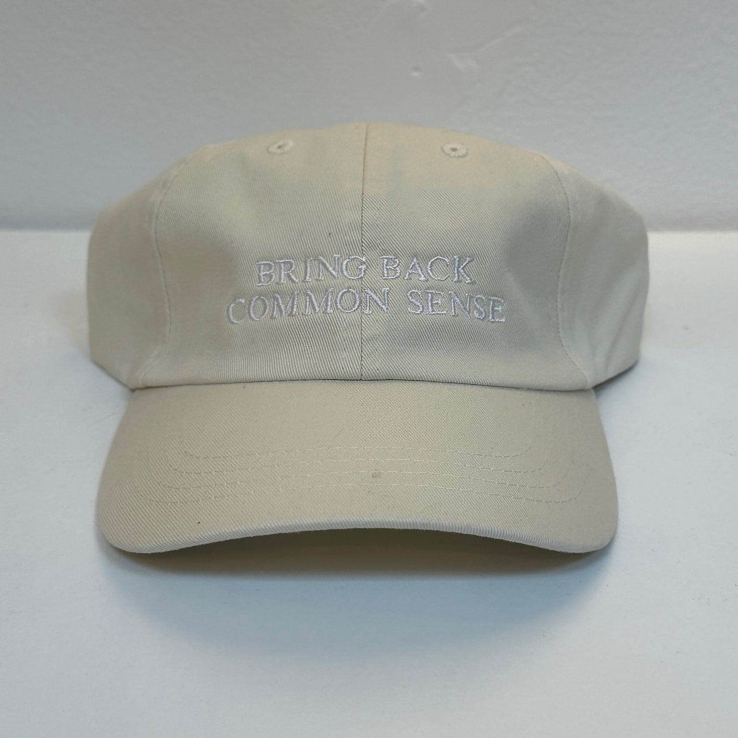 Hat, Bring back common sense (off white/white)