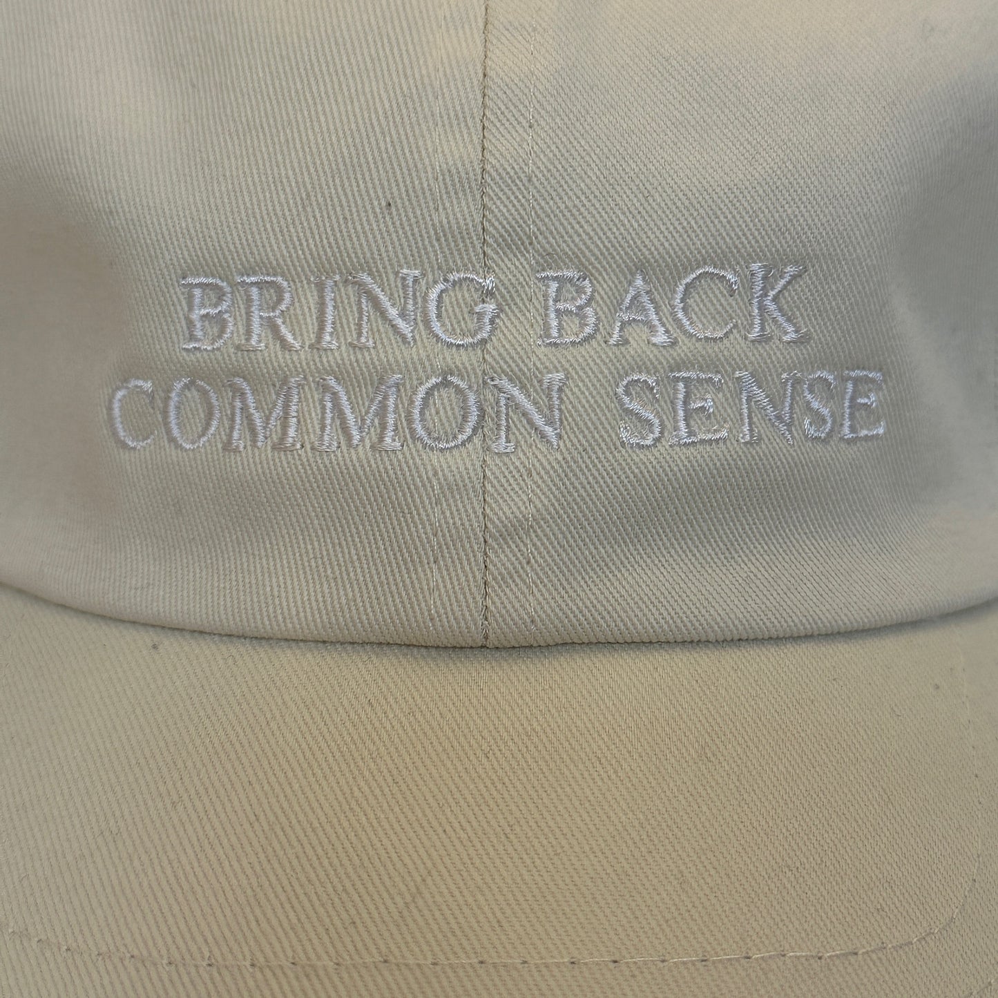 Hat, Bring back common sense (off white/white)