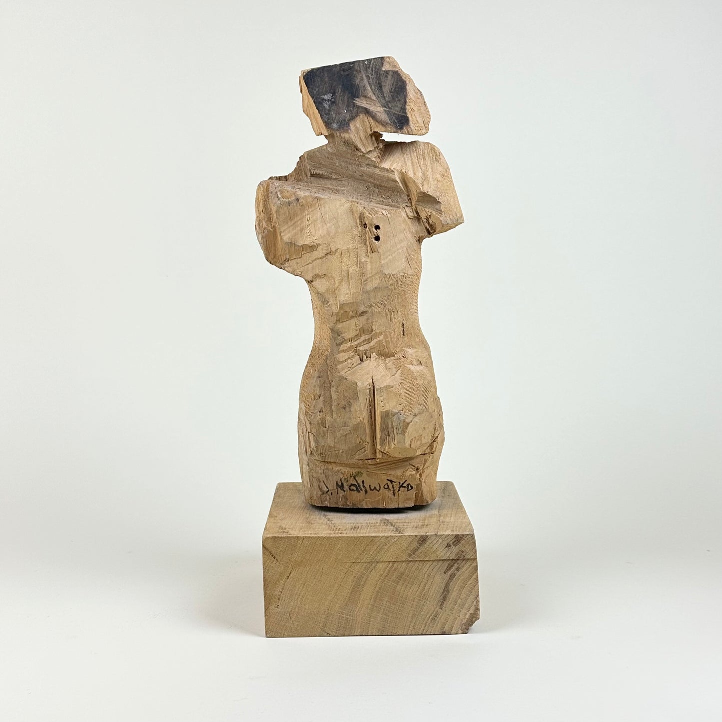 Wooden sculpture/bust of a woman, vintage