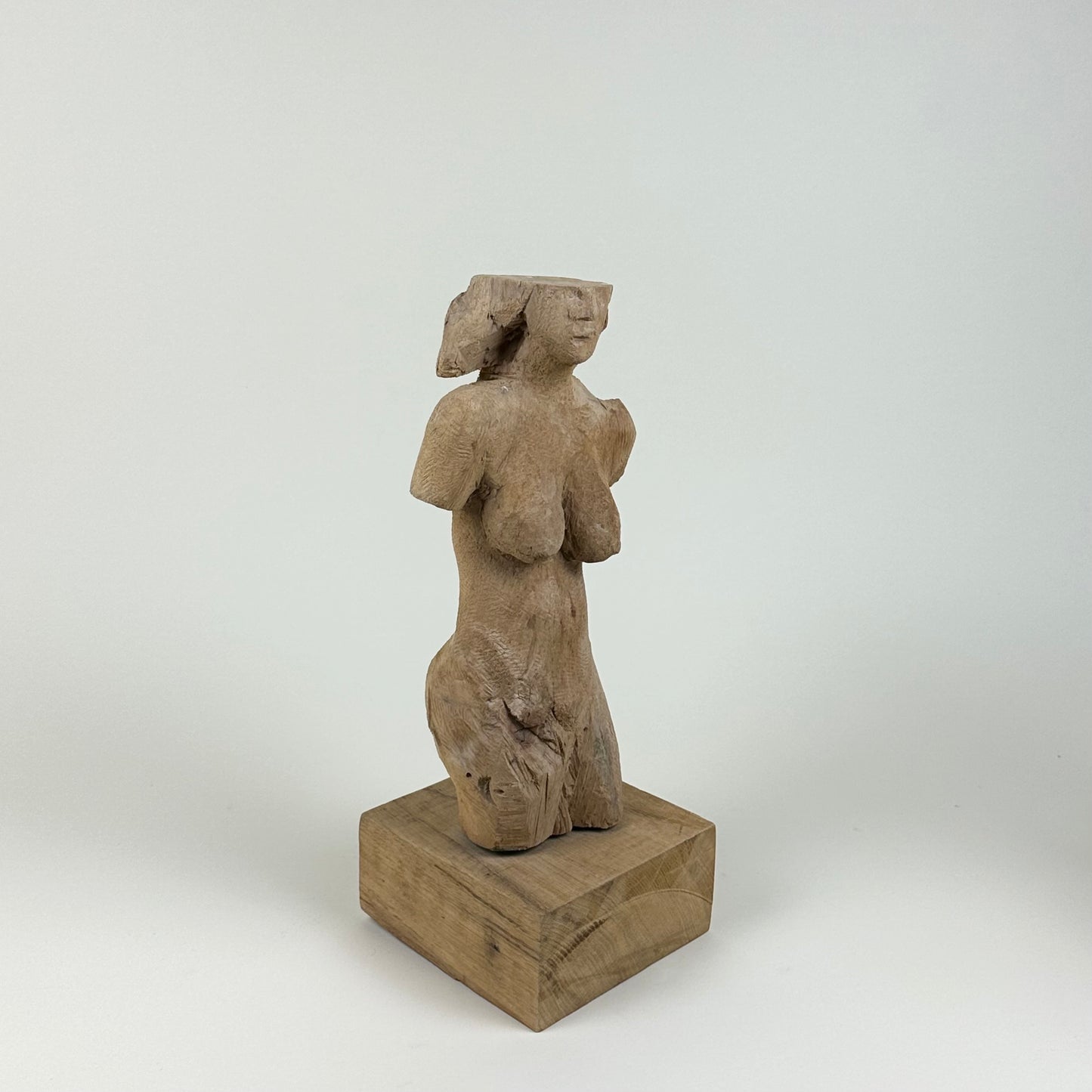 Wooden sculpture/bust of a woman, vintage