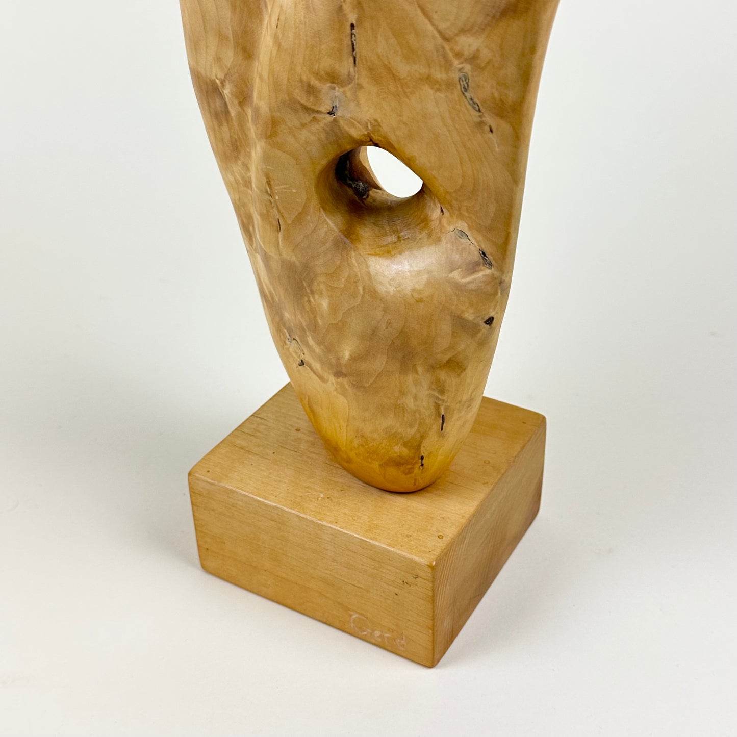 Wooden abstract sculpture, vintage