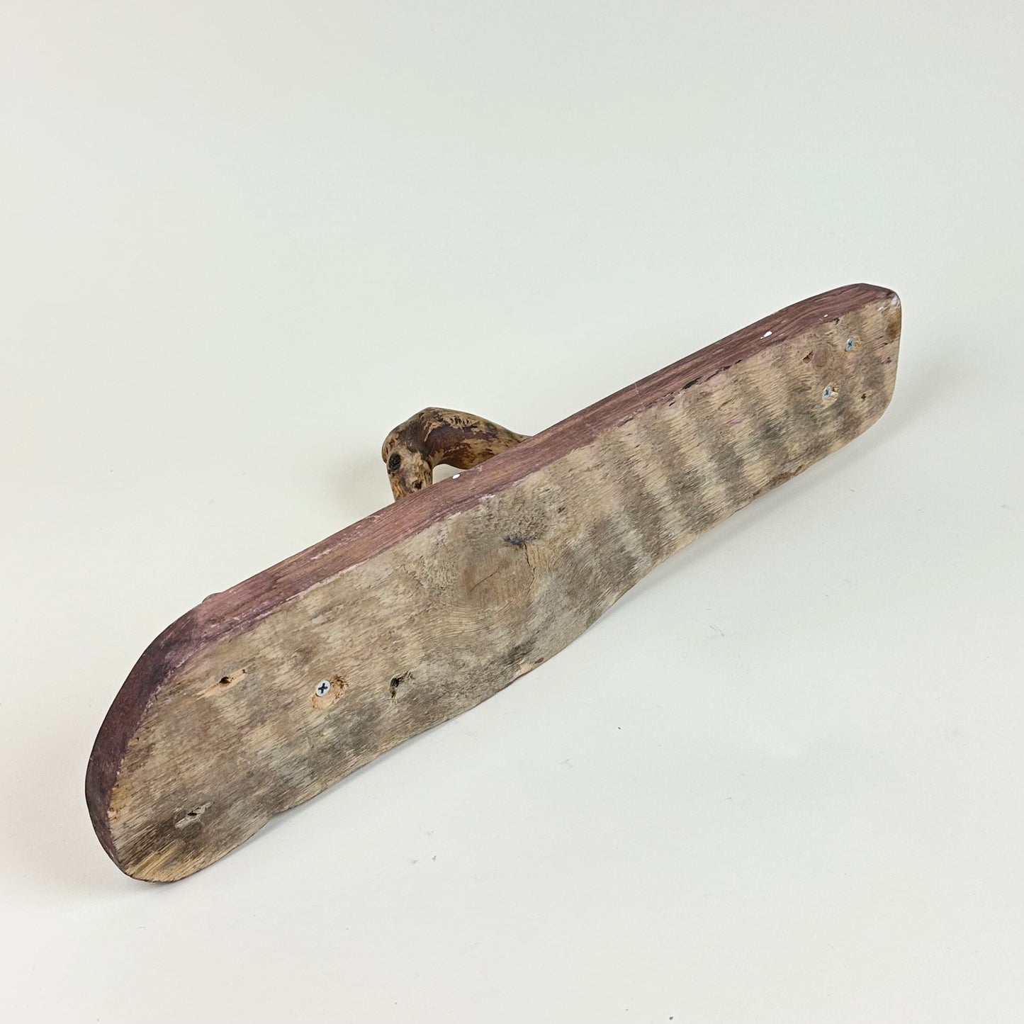 Wooden freeform door handle, vintage