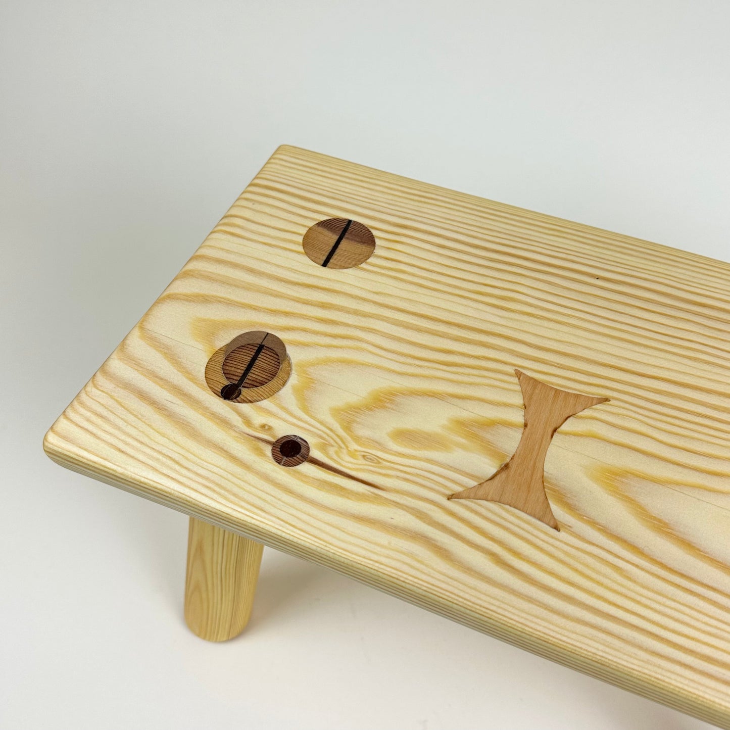 Handmade intarsia stool by Pål Rodenius
