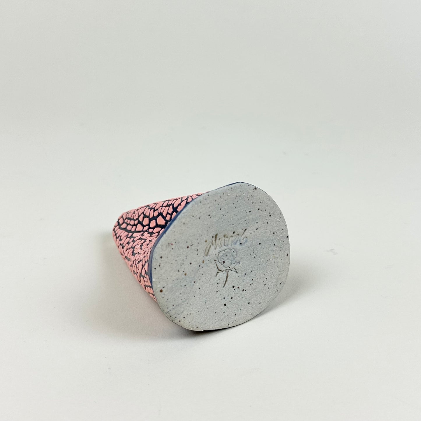 Pink and blue volcano vase (S) by Astrid Öhman.