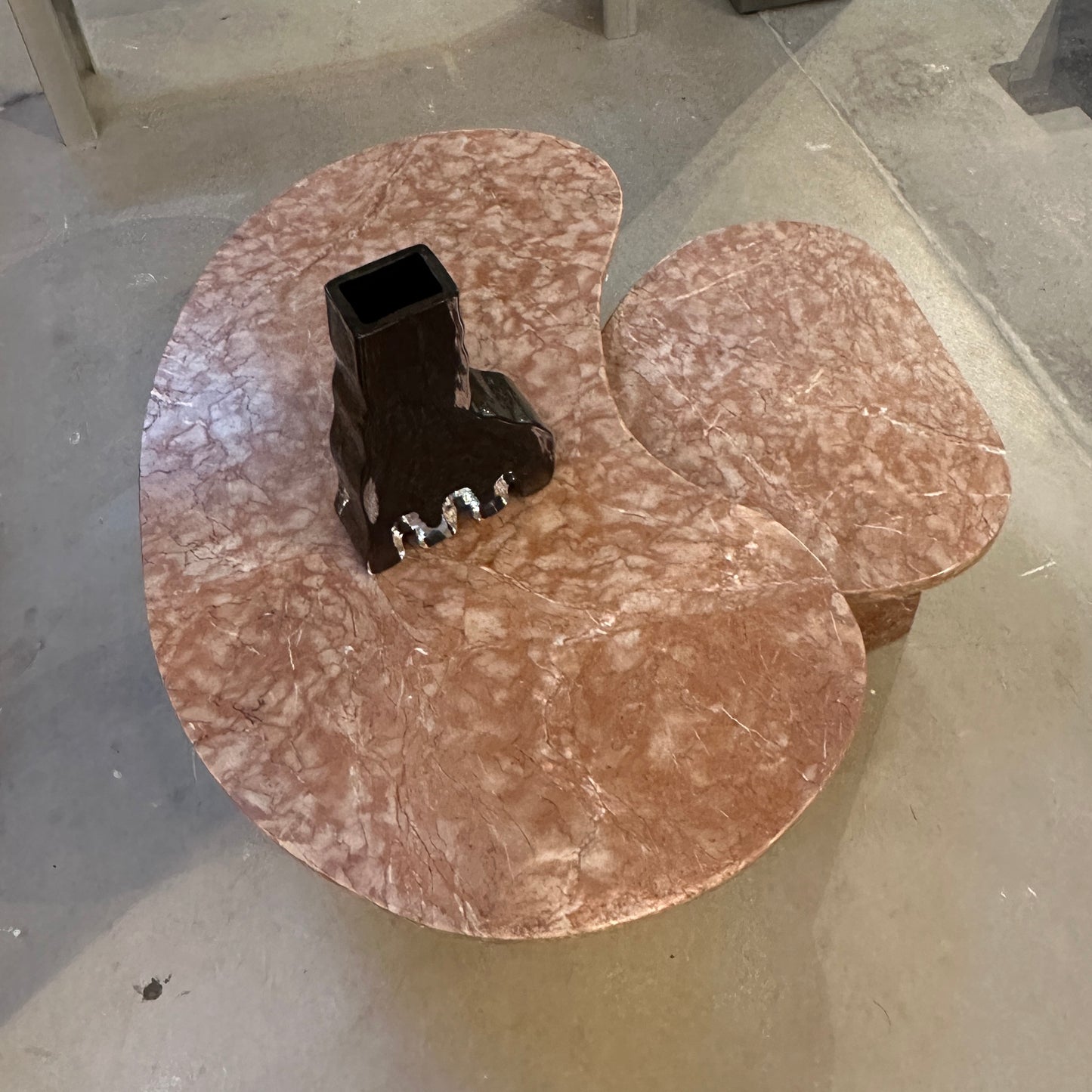 Coffee table duo in marble by Public Studio
