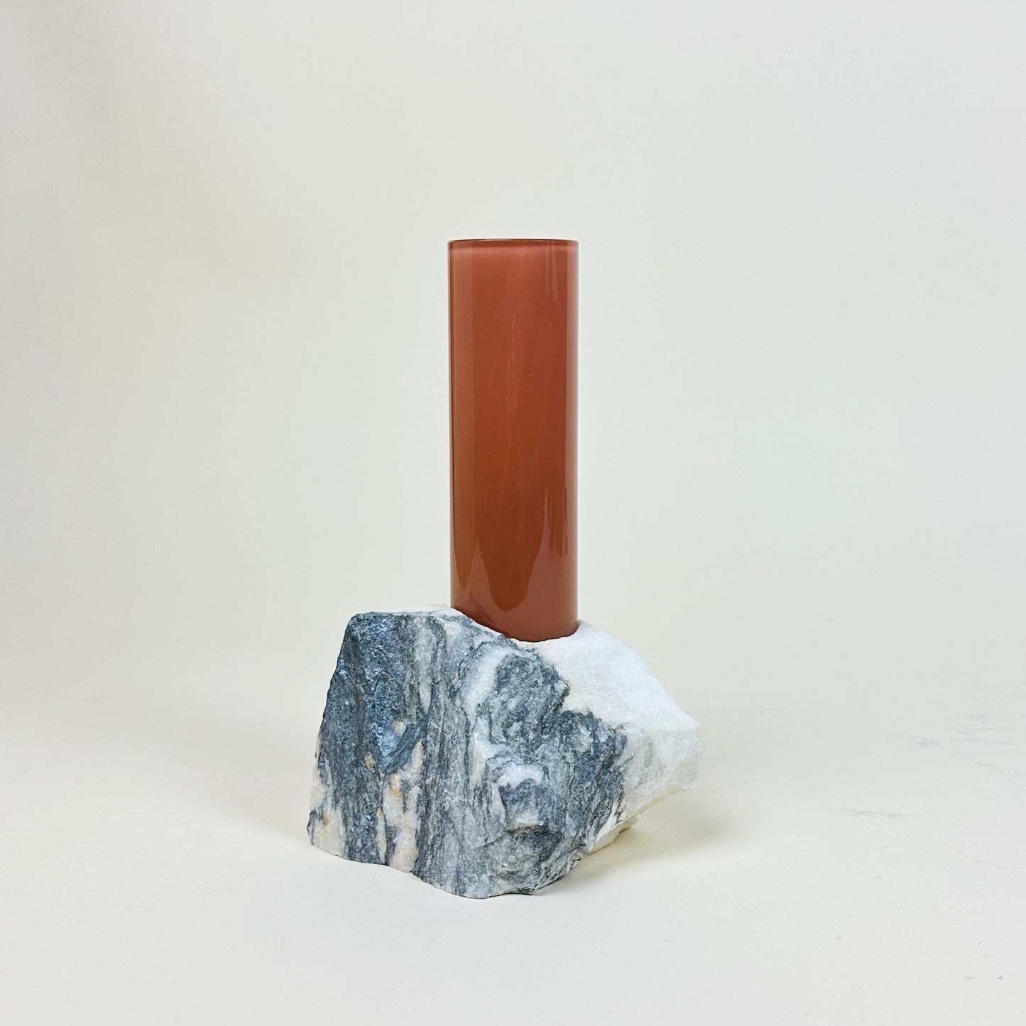 Marble and glass vase by Erik Olovsson