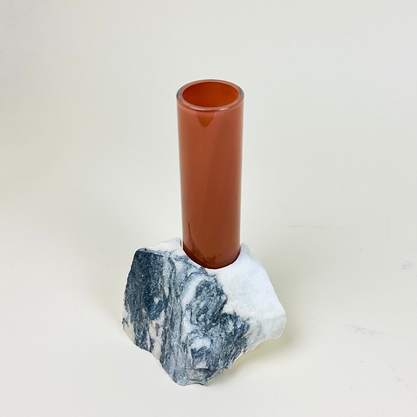 Marble and glass vase by Erik Olovsson