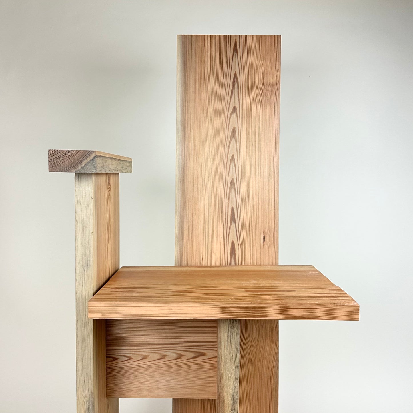 Chair made from pitch pine off-cuts by Joe Franc