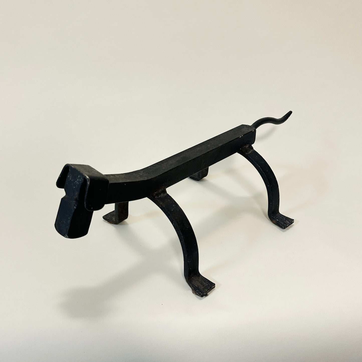 Andiron/firedog in wrought-iron, vintage