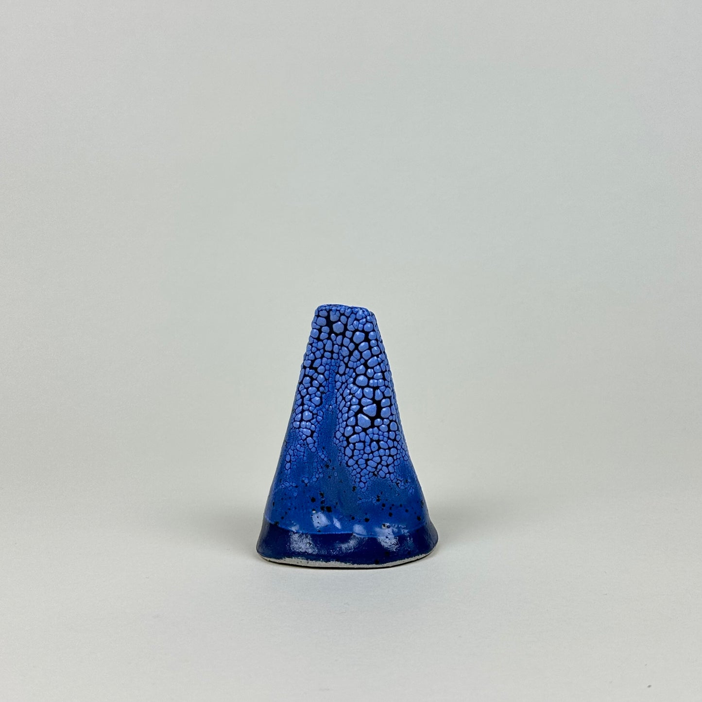 Navy and light blue volcano vase (S) by Astrid Öhman