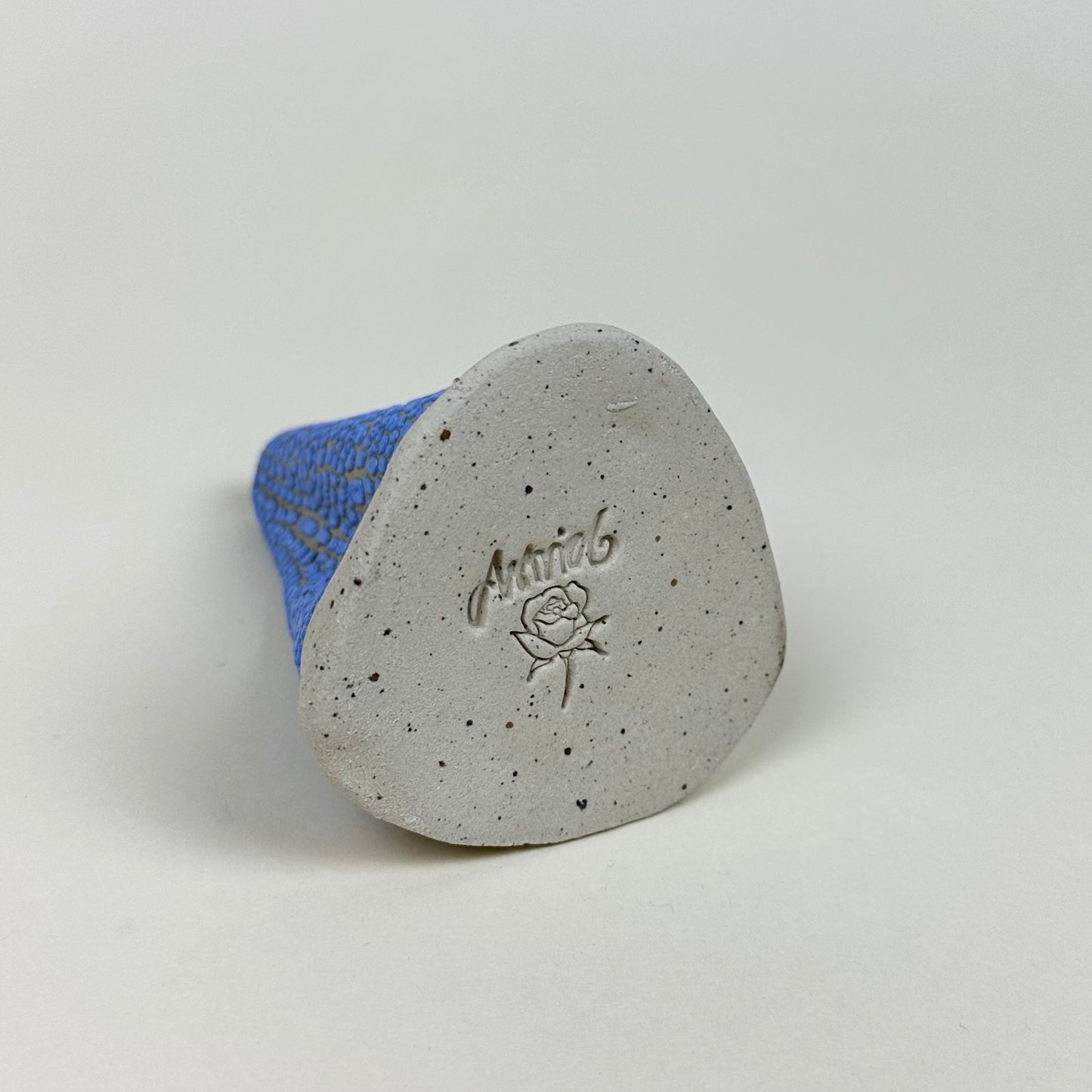 Stone and blue volcano vase (S) by Astrid Öhman