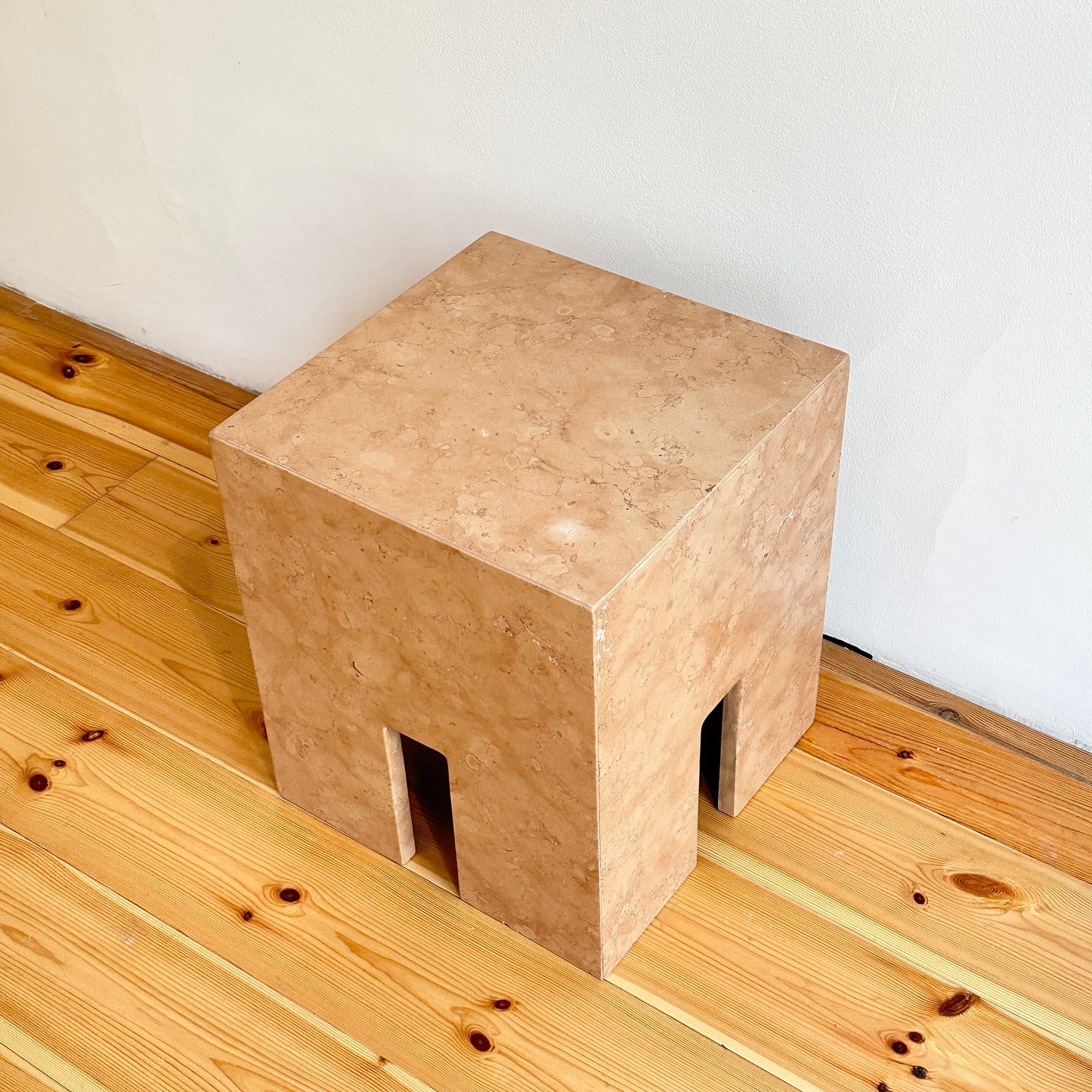 Marble side table by Public Studio