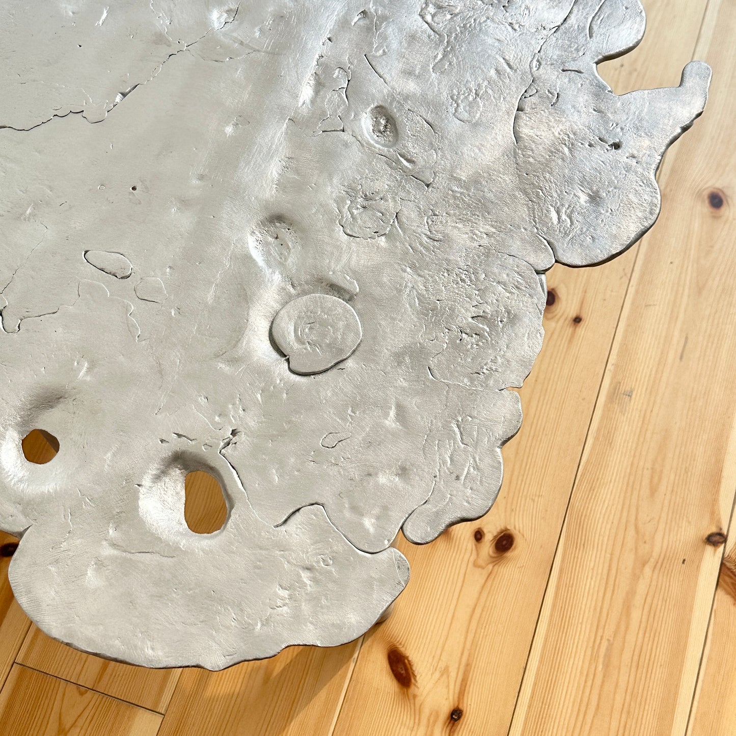 Side table in aluminum by Alfred Sahlén