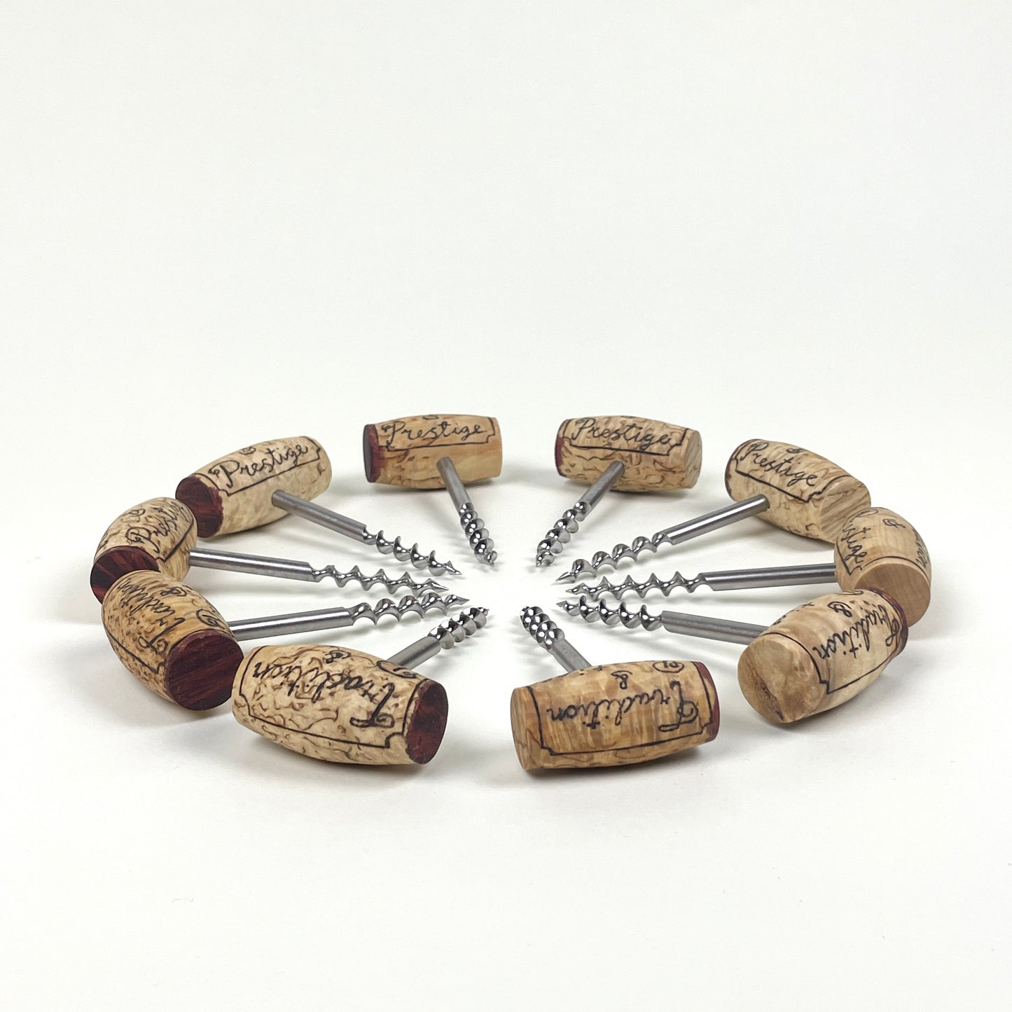 Tradition & Prestige corkscrew in curly birch by Kasper Nihlmark