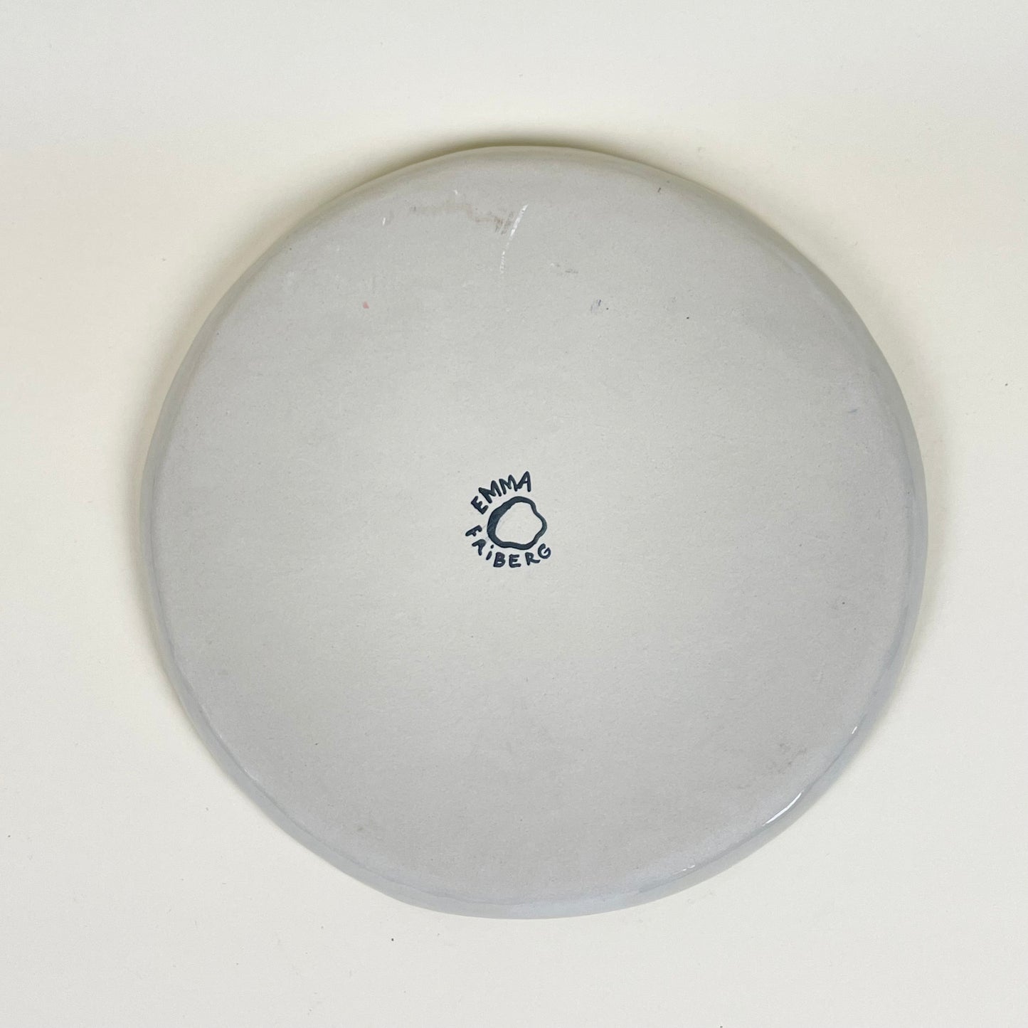Stoneware plate by Emma Friberg