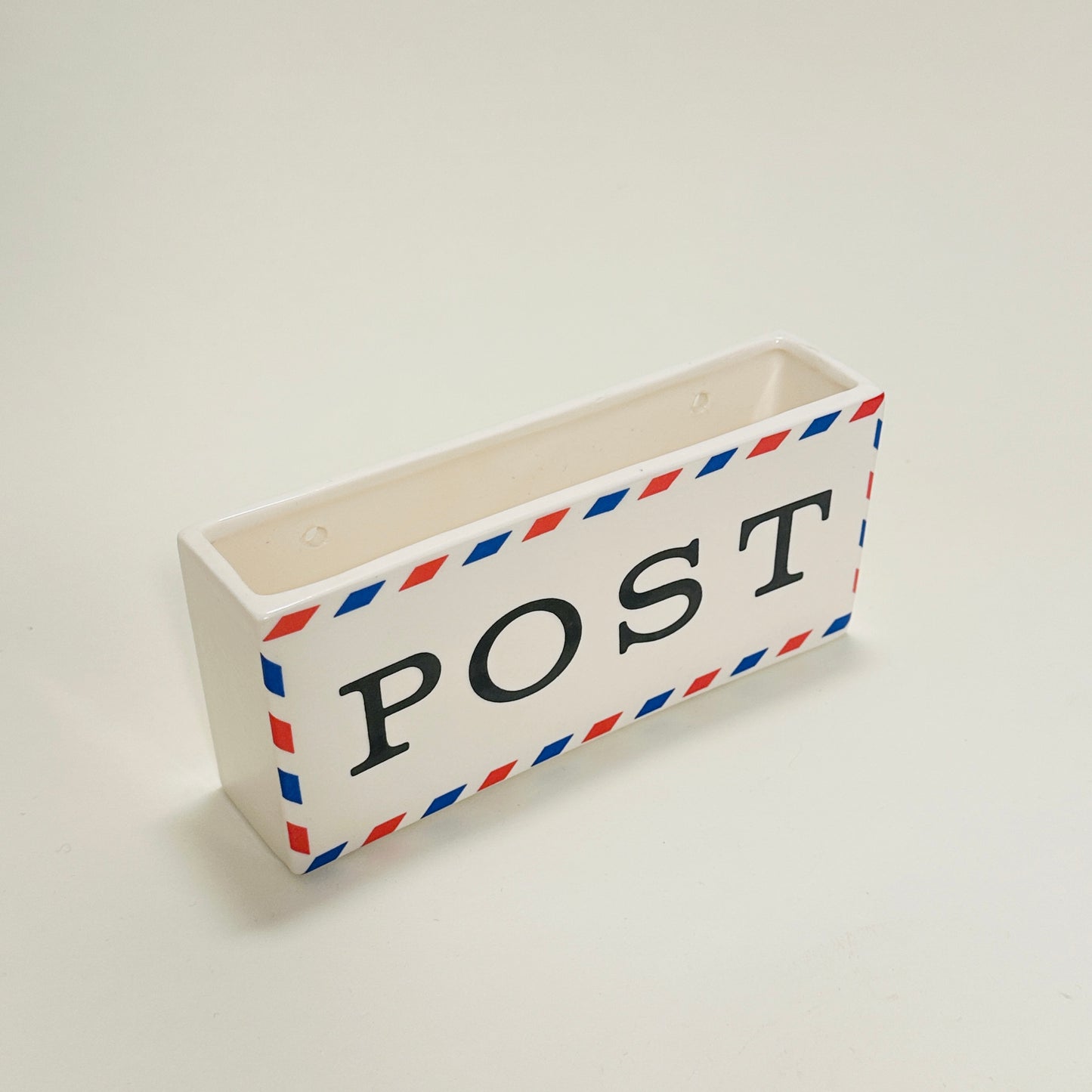 Vintage ceramic postcard holder