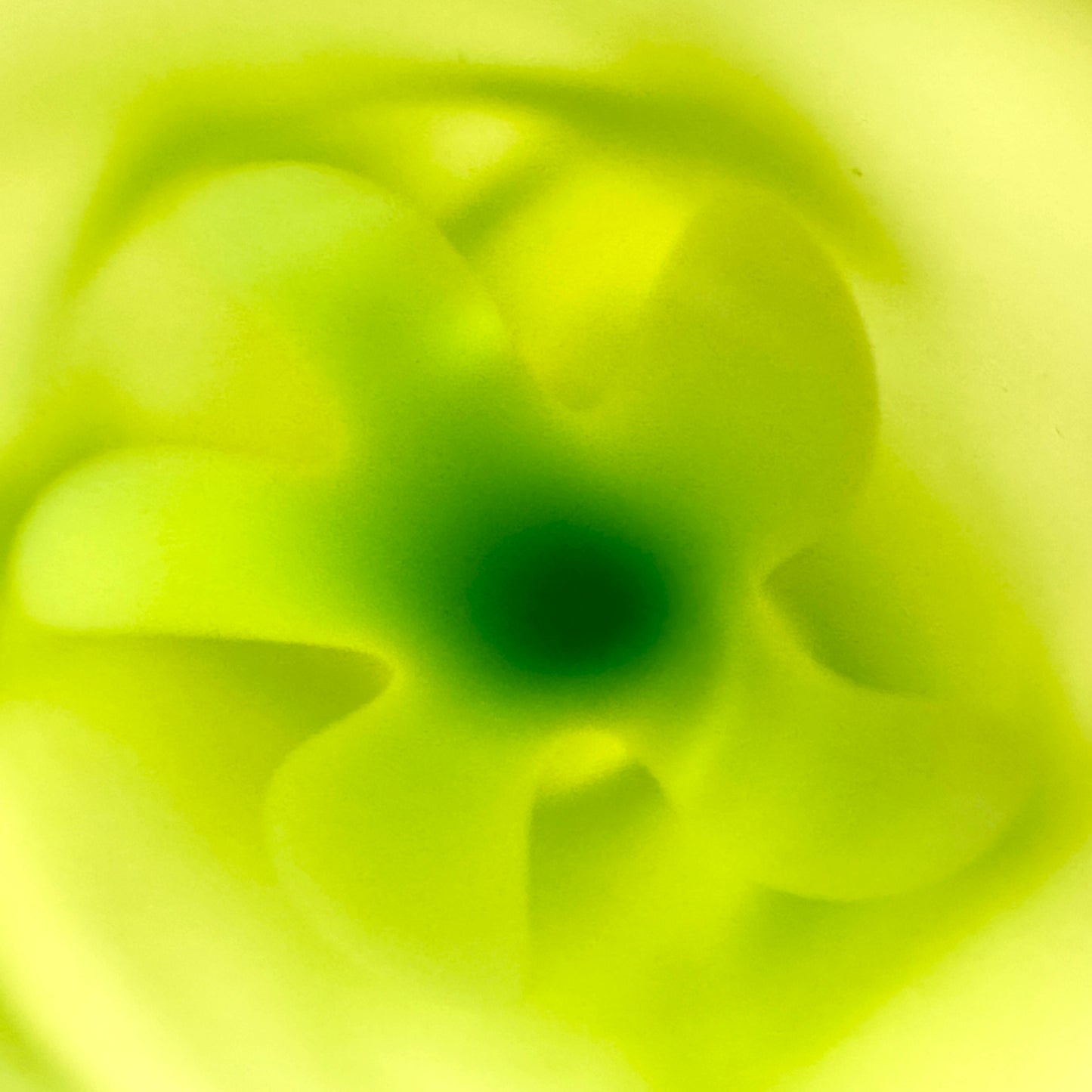 Uranium glass vase by Hana Hillerova