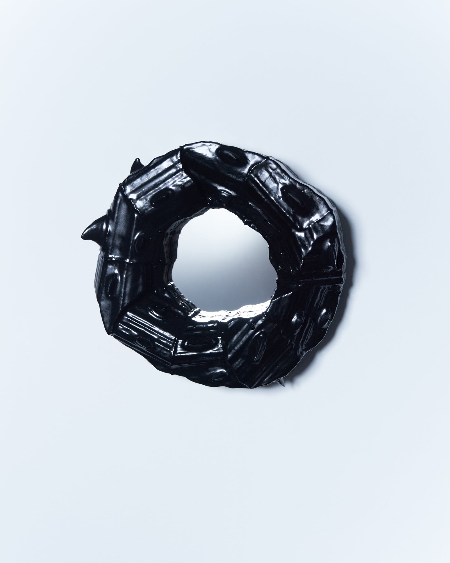 Resin mirror with thorns by Jonatan Nilsson