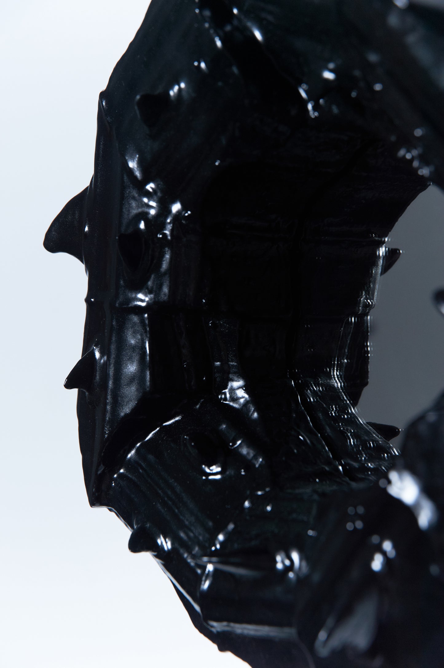 Resin mirror with thorns by Jonatan Nilsson