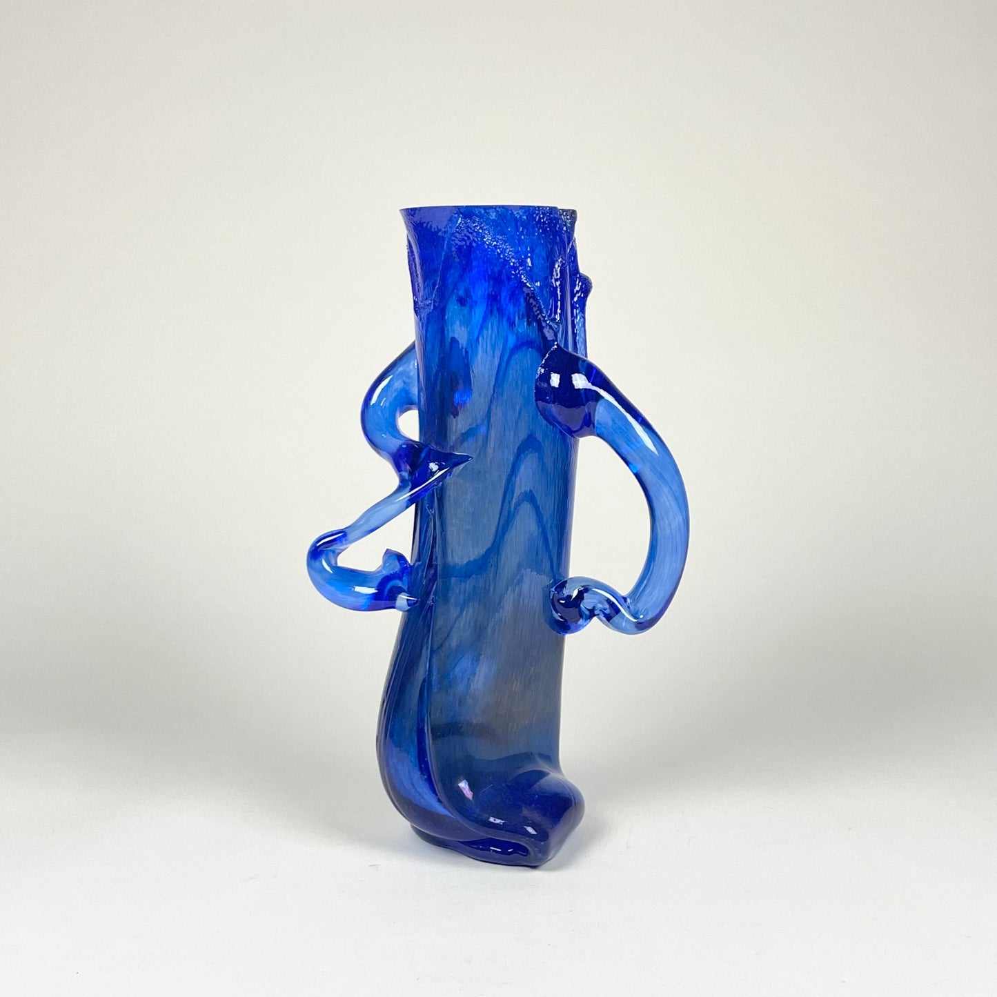 Blue glass vase by Nicole Walker