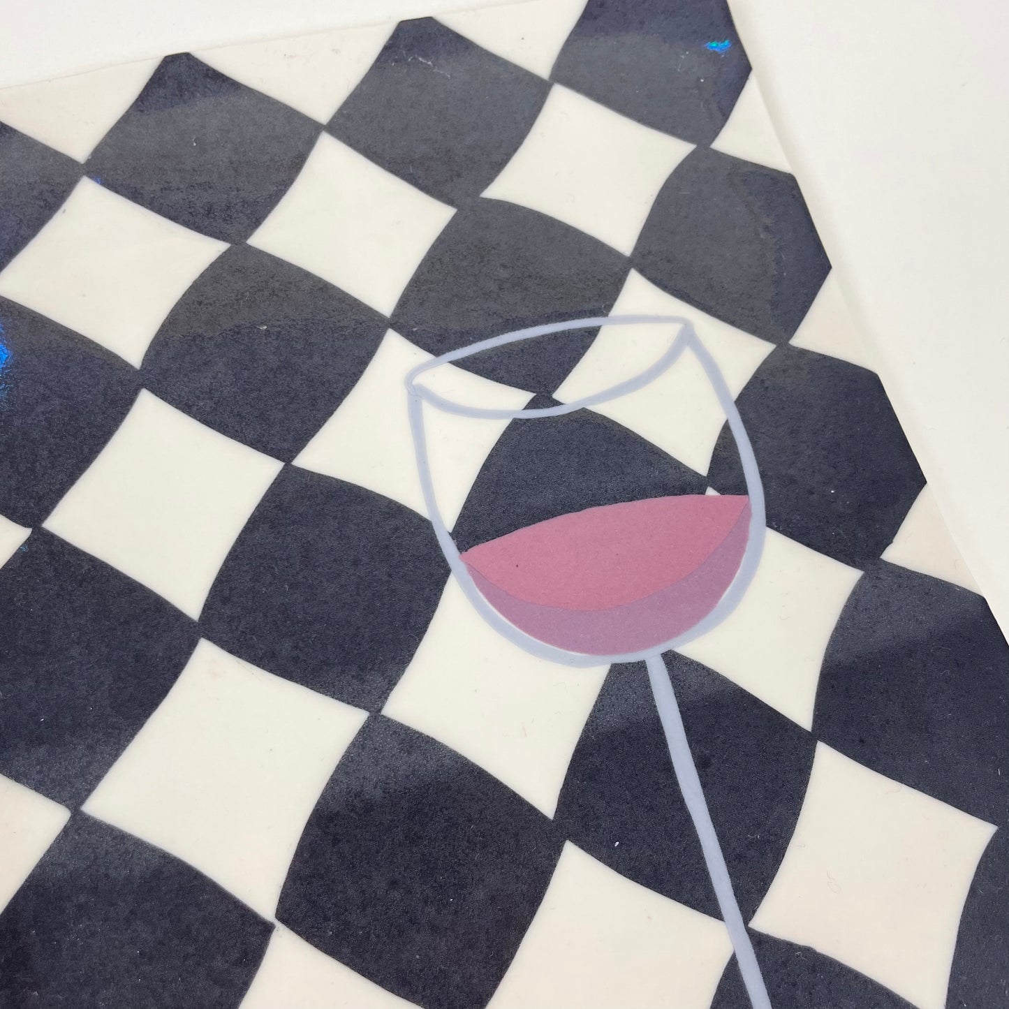 "By the glass" porcelain plate by Siri Jaffe