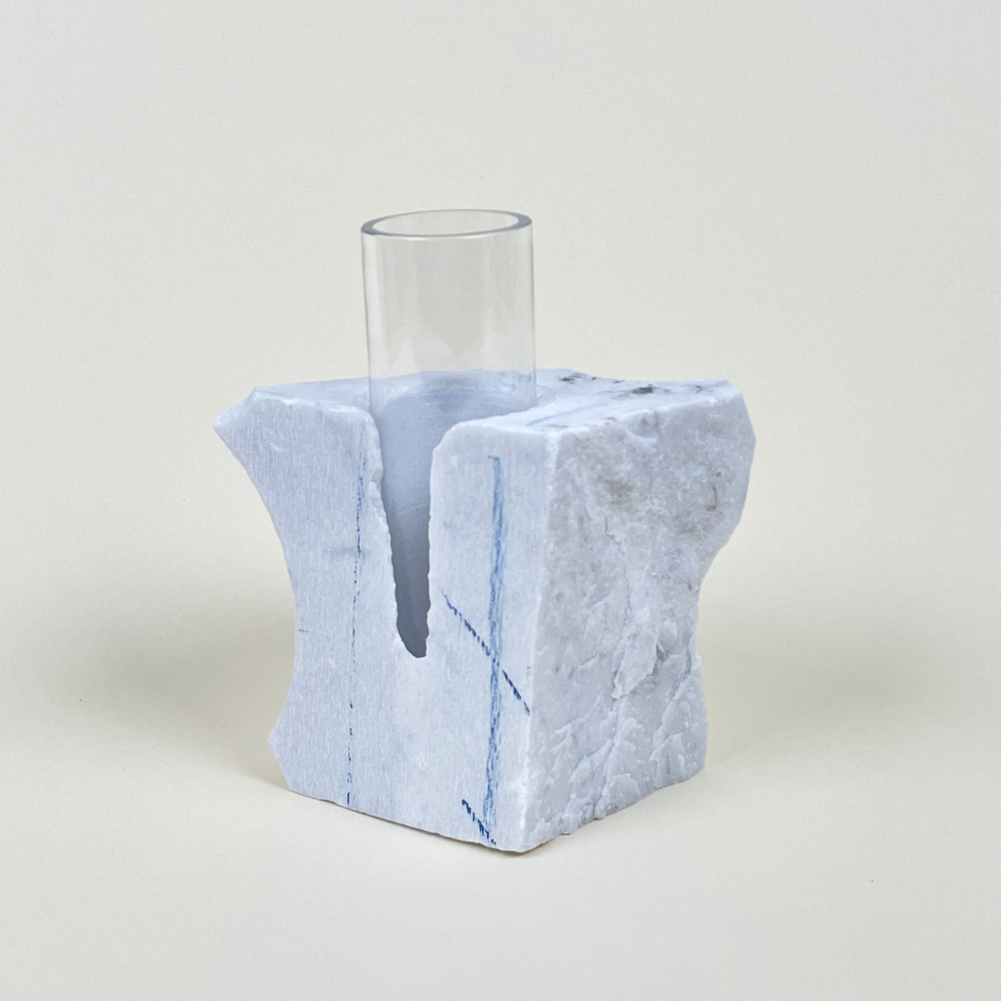 Marble and glass vase by Erik Olovsson