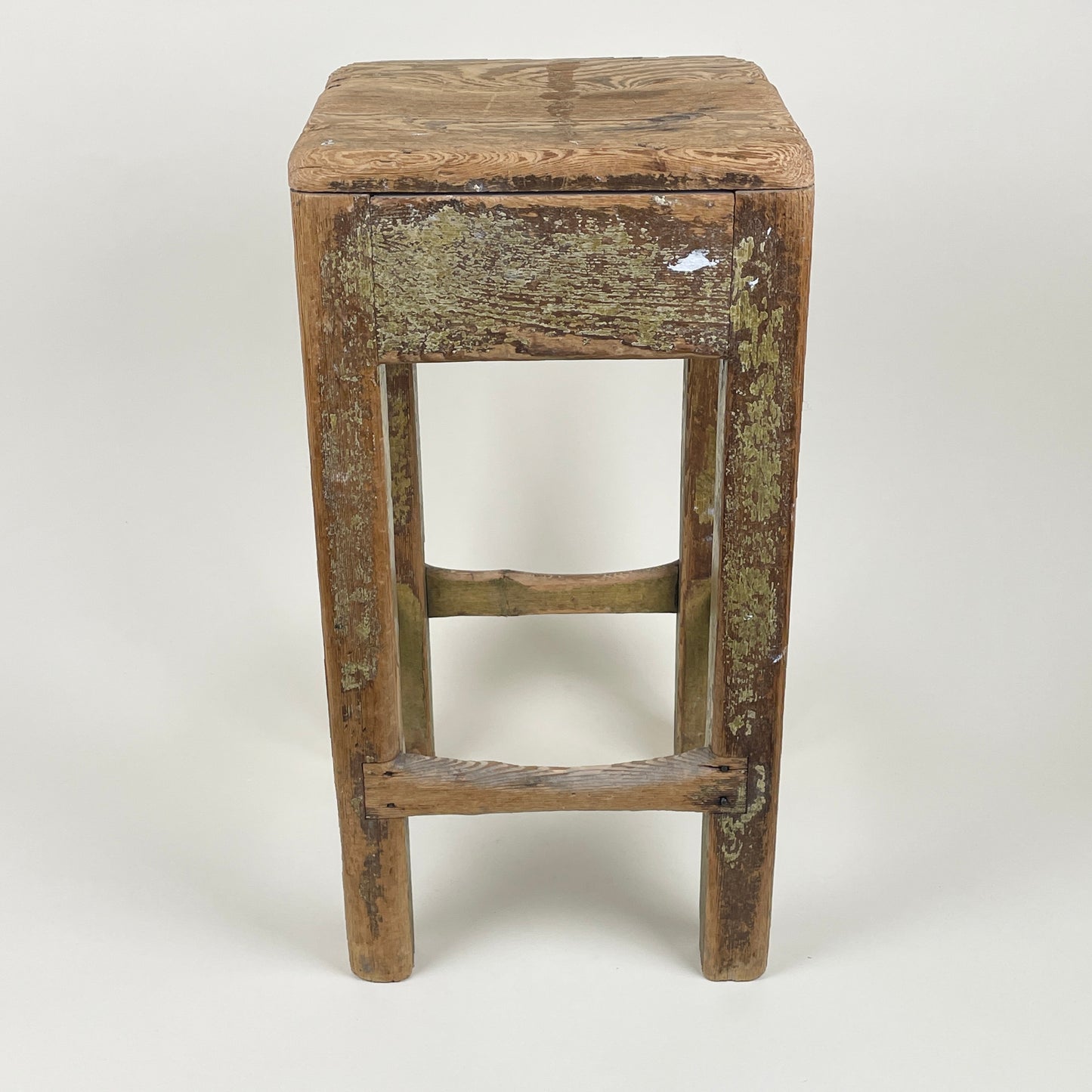 Vintage high wooden stool