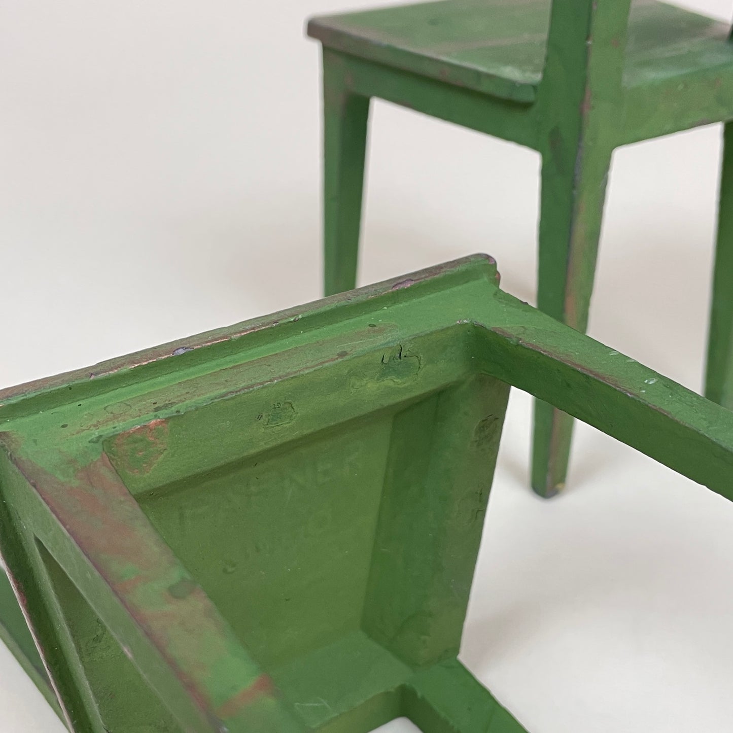 Vintage book ends / miniature metal chairs
