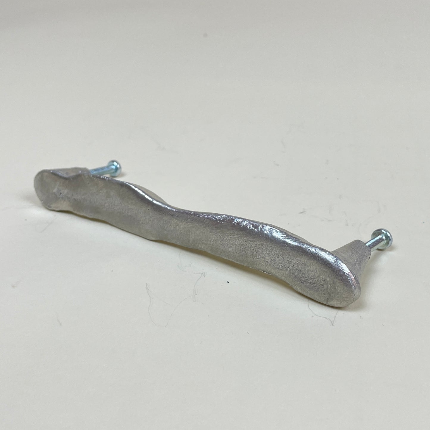 Tin door handle by Alfred Sahlén 128 mm