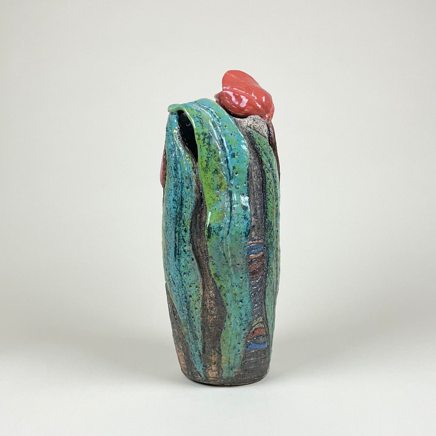 Vintage ceramic tulip vase