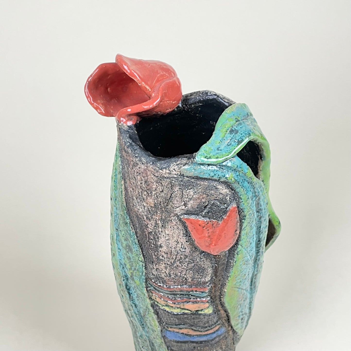 Vintage ceramic tulip vase