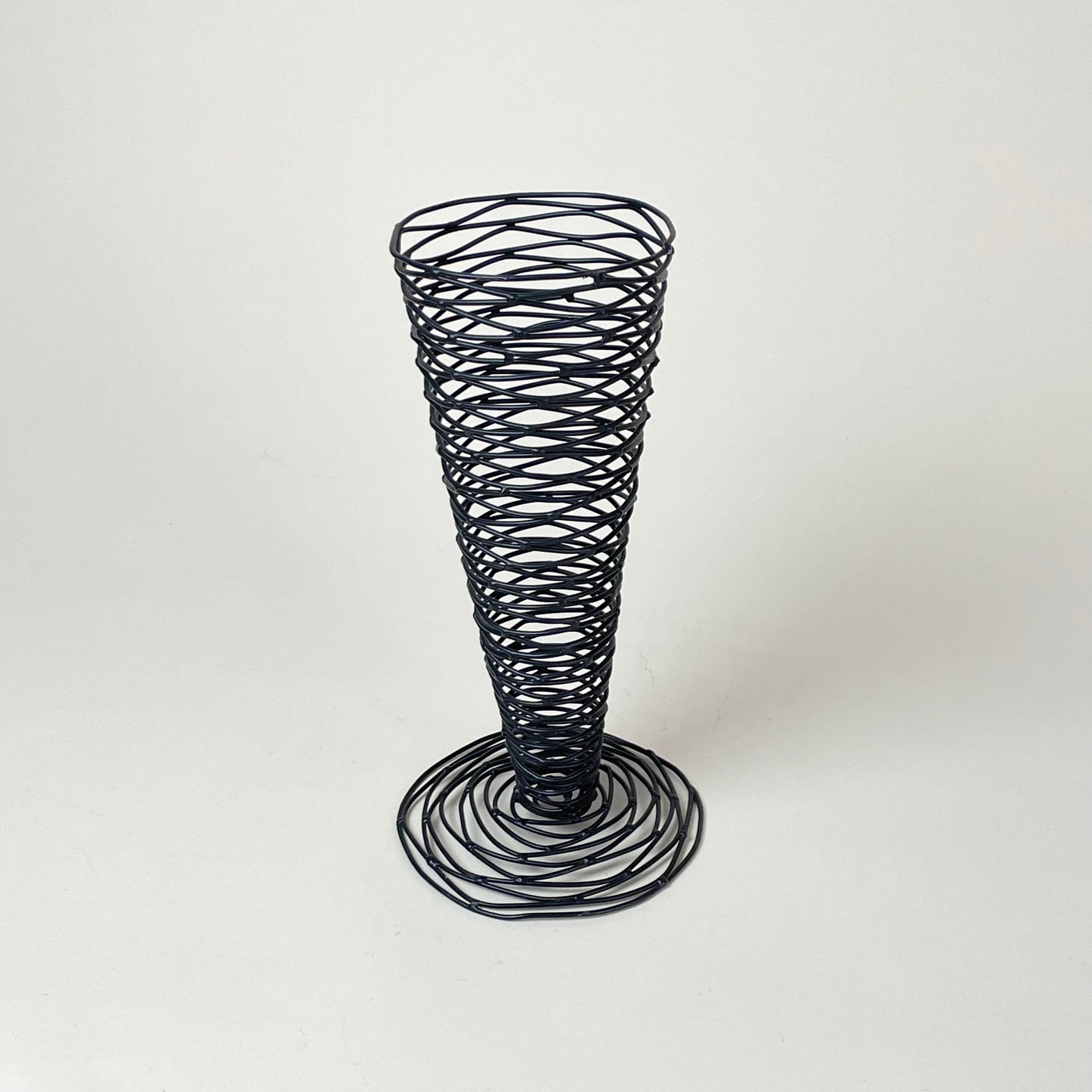 Metal cone vase, vintage