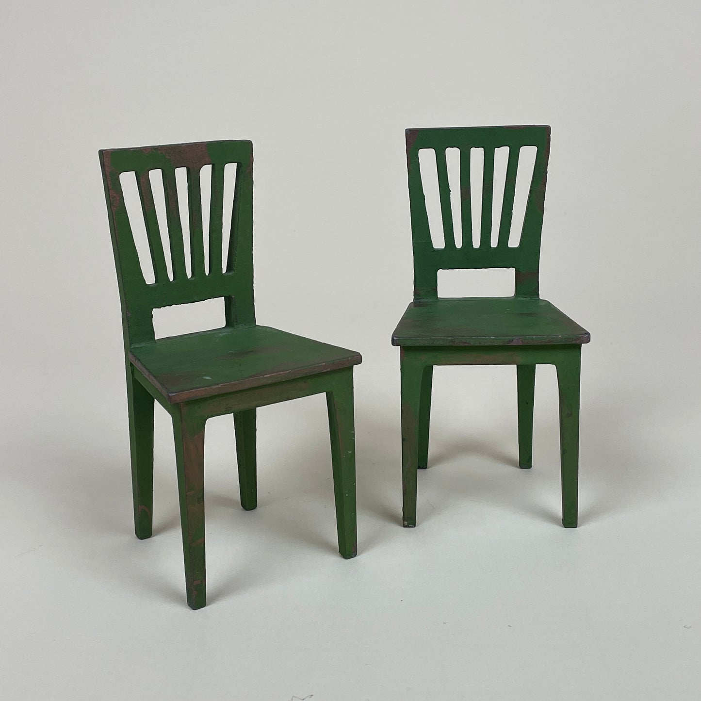 Vintage book ends / miniature metal chairs
