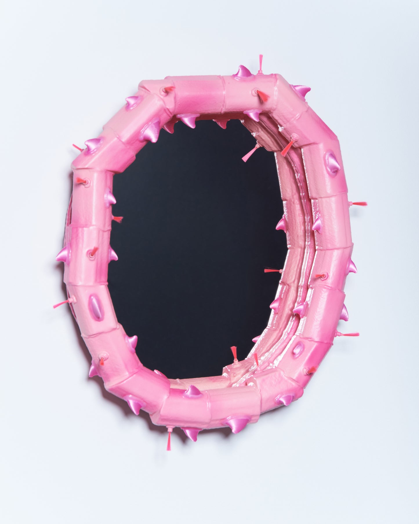 Resin mirror with thorns by Jonatan Nilsson