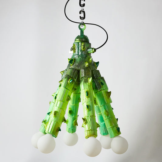 Acid resin chandelier by Jonatan Nilsson