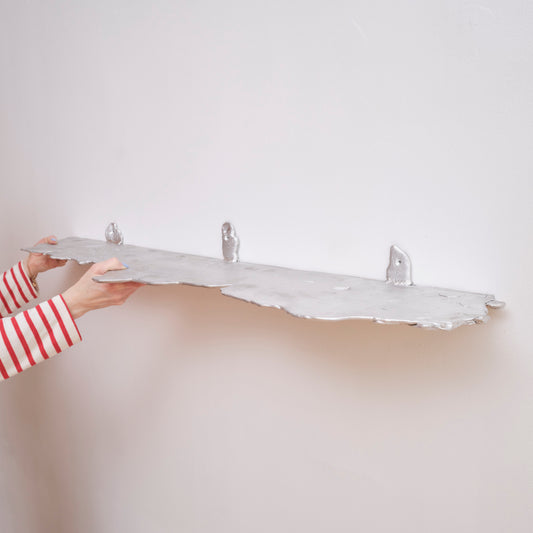 Aluminum wall shelf (L) by Alfred Sahlén