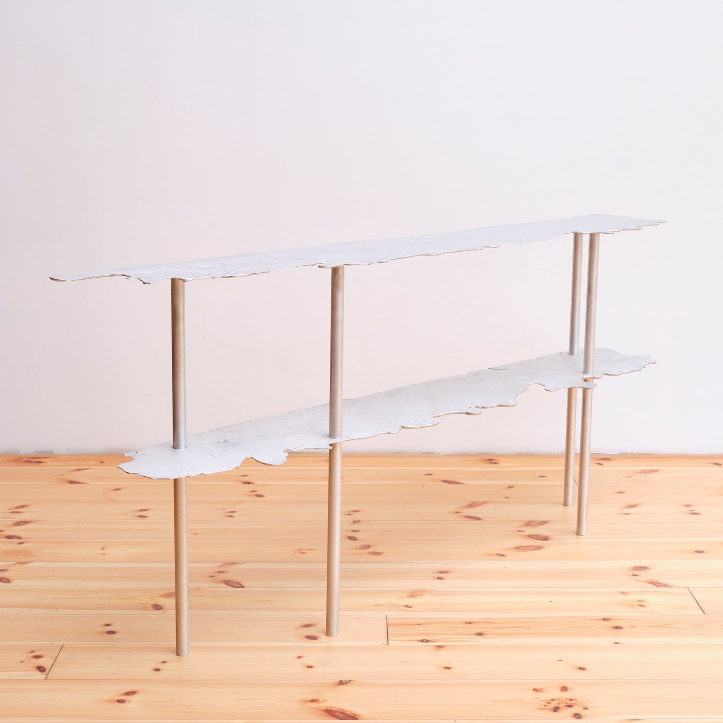 Aluminum console table by Alfred Sahlén