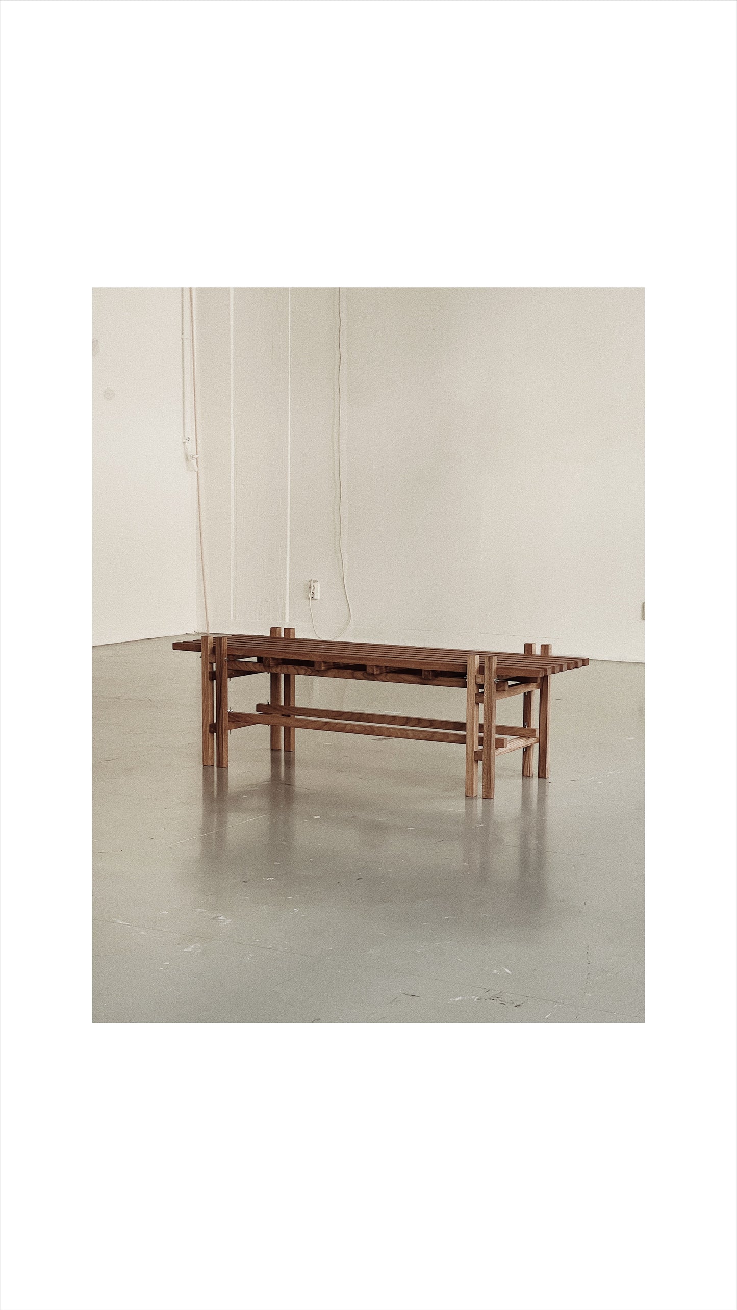 The foldable bench by Truls Goldschmidt