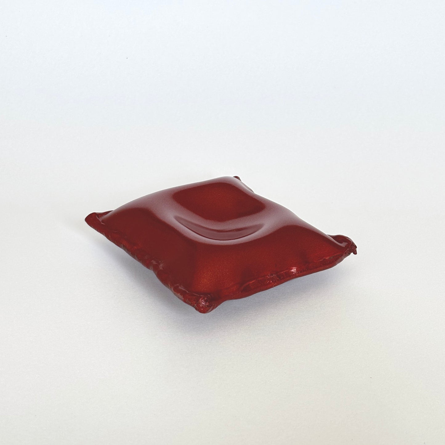 Red aluminum Pillow, Standard Size, by Emma Stocklassa