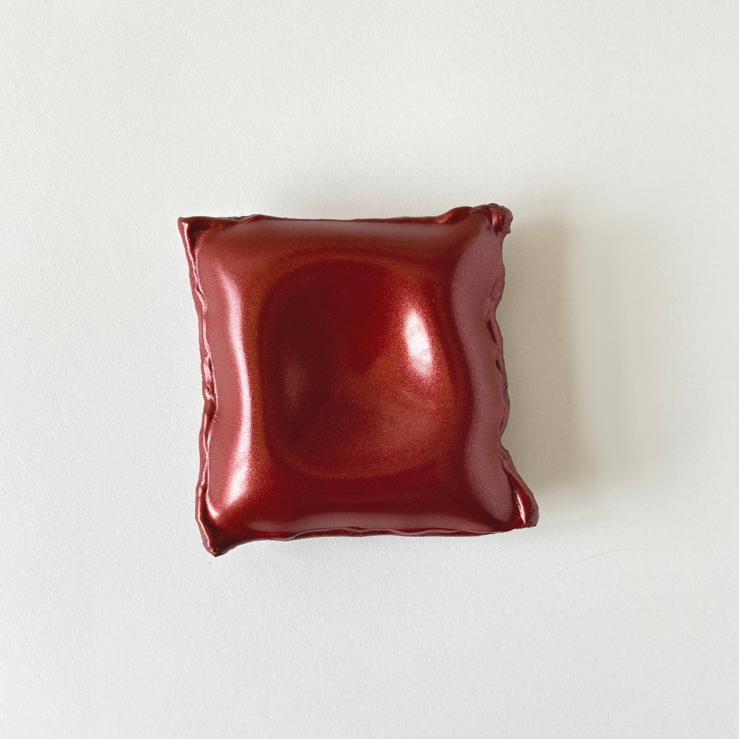 Red aluminum Pillow, Standard Size, by Emma Stocklassa