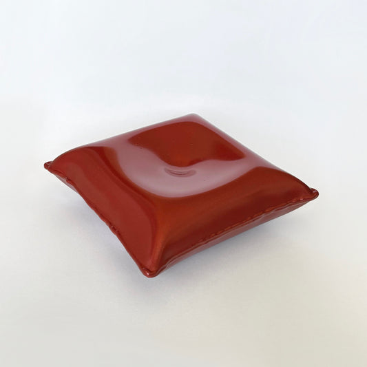 Red Aluminum Pillow,´Queen Square, by Emma Stocklassa