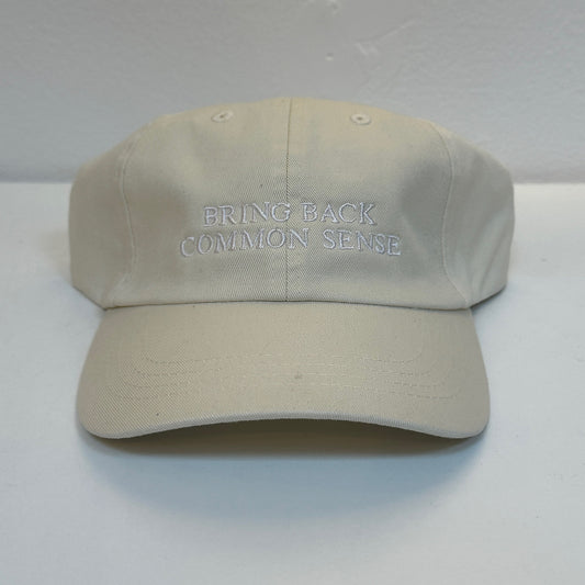 Hat, Bring back common sense (off white/white)