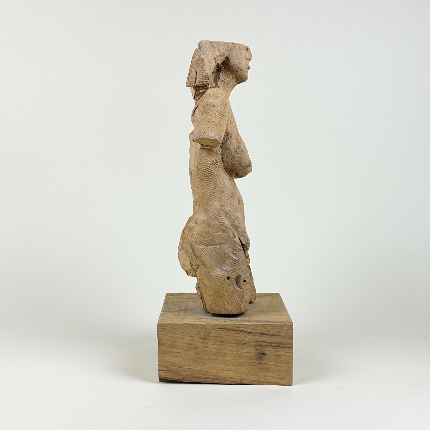 Wooden sculpture/bust of a woman, vintage